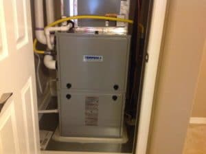 heating unit inside home closet